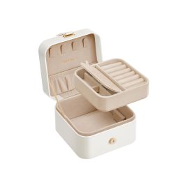Jewellery Box - ARCVA 2-Layer Storage Organizer 11.2 x 11.8 x 7.2 cm - White
