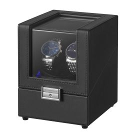 BRMEMO Automatic Double Watch Winder Box - Black