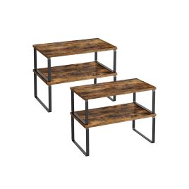 Set of 2 Cupboard Shelf Organisers