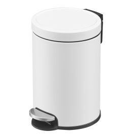 HEMOMO Small Pedal Bathroom Bin - White
