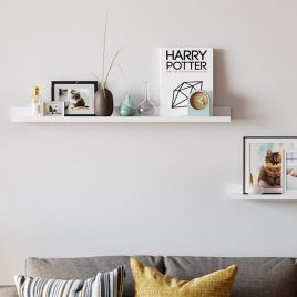 Wall Shelf - VERRA Floating Shelf with Front Edge - White