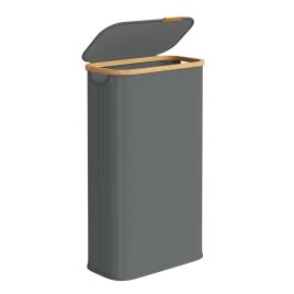LETINU Foldable Oxford Laundry Basket 70L - Slate Grey