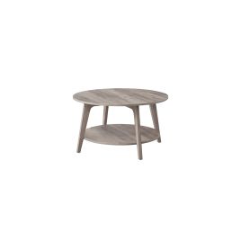 Coffee Table - GRANA 2 Tier Round Storage - Heather Greige