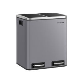 Kitchen Bin - SOLNA Double Recycling Bin 2 x 15L with Liners - Matte Grey