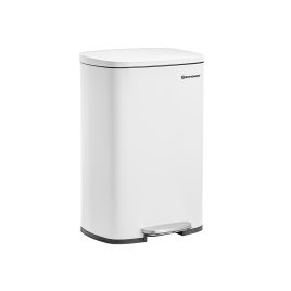 Pedal Bin - MODVAS 50L Kitchen Bin with Inner Bucket - White