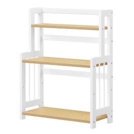 ORXAGA 3 Tier Bamboo Countertop Spice Rack - Oak