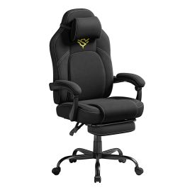 PAKUDO Gaming Chair with Footrest - Ink Black
