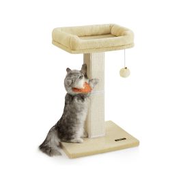 Cat Scratching Post - ZARNZA Woven Sisal Tall Scratching Post - Beige