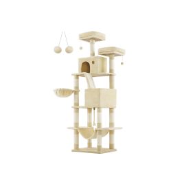 206 cm Large Cat Tree with 13 Scratching Posts