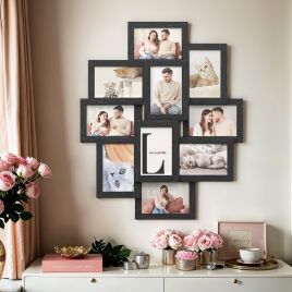 SEMOFE 10 Frame Picture Collage Frame - Black