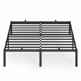 STGARI King Size Metal Bed Frame with Under Bed Storage - Ink Black