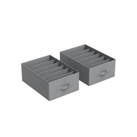 42 x 30 x 17 cm Set of 2 Drawer Organisers Dove Grey