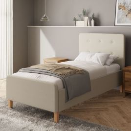 Ashbourne Ottoman Storage 3ft Single Upholstered Beds - Natural