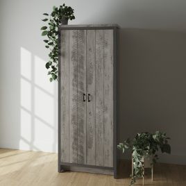 Wardrobe - BELONA 2 Door Wardrobe Grey 73cm
