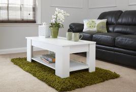 Lift Up Coffee Table - White