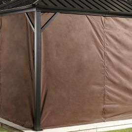KINGSLEY Sojag Gazebo Curtains Polyester 3m x3.7m - Brown