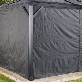 VENTARO Sojag Gazebo Curtains Polyester 3m x3.7m - Charcoal