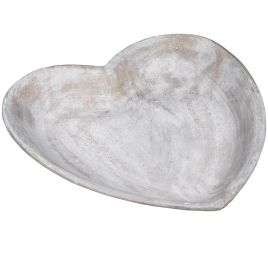 Stone Heart Dish - White