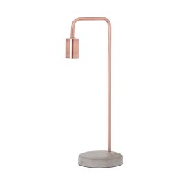 Industrial Lamp With Stone Base - Copper