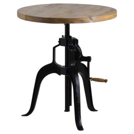 Draftsman Adjustable Bar Bistro Table - Brown
