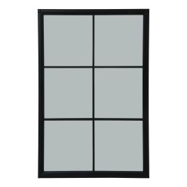 Wood XL Window Mirror - Black