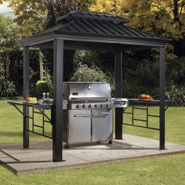 VALDORO Sojag BBQ Shelter Aluminum Rustproof Frame - Charcoal Grey