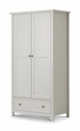 Wardrobe - MALTON 2 Door Wardrobe Grey 92cm