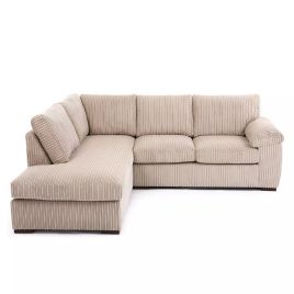 Corner Sofa - AMALFI Full Back Jumbo Cord Left Hand Cream