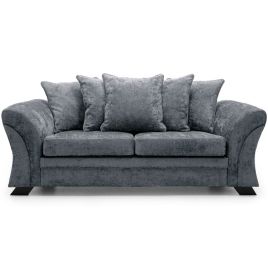 Lloyd Crushed Chenille 3 Seater - Dark Grey