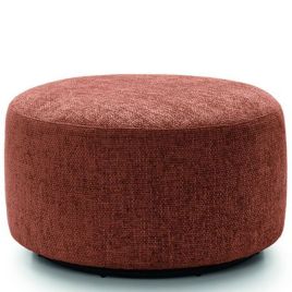Zazzles Smart Linen Swivel Footstool - Burnt Orange
