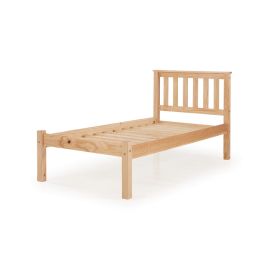 Chandler Classic Solid Pine Wooden Bed Frame with Low Footboard in Antique - Single