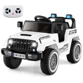 ONRAFI 12V Kids Ride on Car with Soft Start and Battery Powered-White