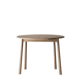 ASHFORD Round Extending Dining Table - Oak