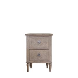OAKLEIGH 2 Drawer Bedside Table - Oak