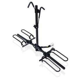 Hitch Mount Rack for 2 Bikes with Retractable Cradles