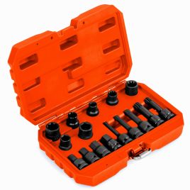 SOLVARRA Impact Brake Caliper Socket Set for Car Engines and Hubs-Orange