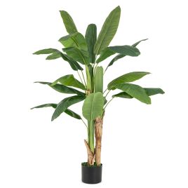 Bird of Paradise Artificial Plant Faux Banana Leaf Tree