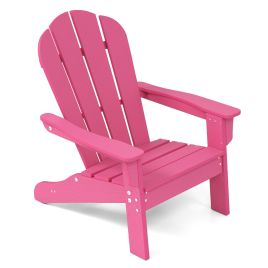 FIRA Kids Adirondack Chair All-Weather HDPE Toddler Lawn Chair-Pink