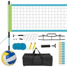 ZOFI Portable Outdoor Volleyball Net Set Heavy-Duty Volleyball Net System-Green