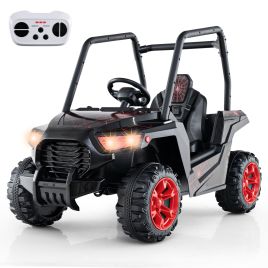 LUENOV 24V Kids Ride-on Car with 3 Adjustable Speeds-Black