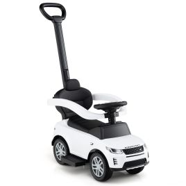 NECALY 3 in 1 Push Car for Toddlers Licensed Land Rover Discovery Ride on Toy-White