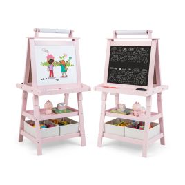Easel - Children's Double-Sided Art Easel with Paper Roll-Pink