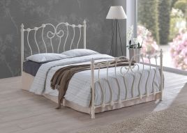Kingsize Bed - INOVARA 5ft Metal Bed Ivory