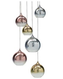 6 Light Glass Pendant Lamp Multicolour TOOMA