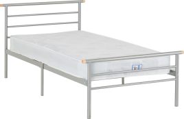 Orion 3ft Single Bed - Silver