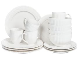 Set of 16 Dinnerware COWSLIP Porcelain White