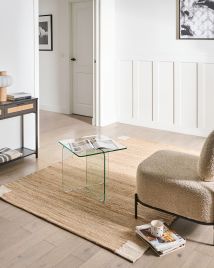 IRLAVON Jute Rug- Light Beige, 160cm
