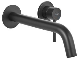 BARNTHORPE Wall Mounted Basin Mixer Tap Brass - Black
