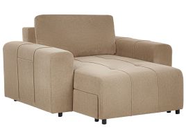 Fabric Chaise Lounge Brown INNVIK