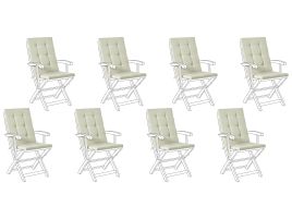 APLOR Set of 8 Garden Back Seat Cushions - Light Green